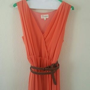 Boutique coral maxi dress size L